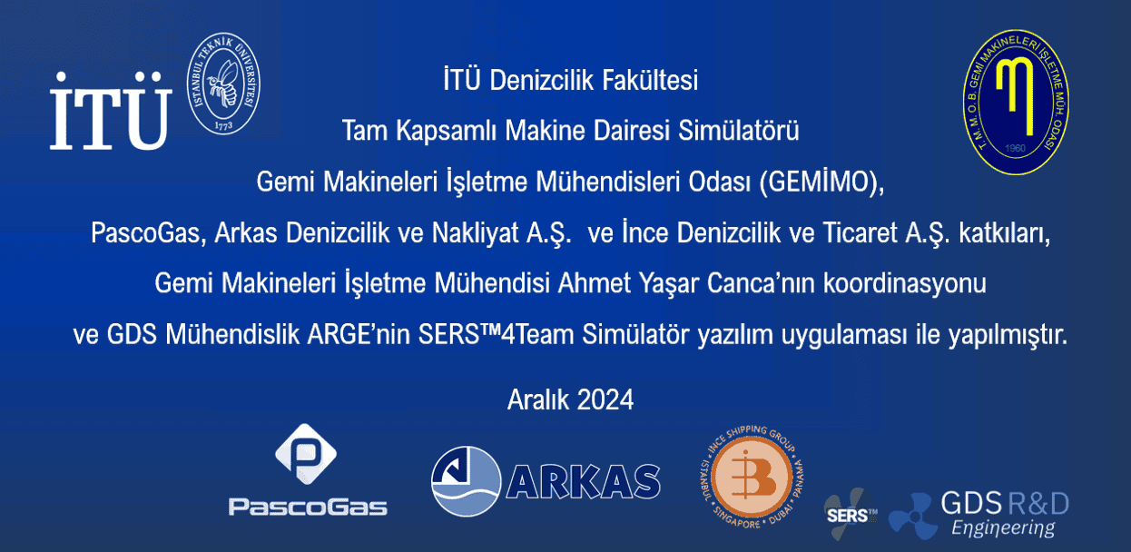İTÜDF Gemi Makineleri İşletme Mühendisliği Bölümü, GDS Mühendislik ARGE San. Tic. Ltd. Şti. iş birliğiyle geliştirdiği Tam Kapsamlı Makine Dairesi Simülatörü ile sektörde fark yaratıyor. SERS™™Team uzmanlığıyla sunulan simülatör, STCW 2020 ve IMO Model Kursu 2.07 standartlarında Gemi Makine Dairesi Mühendis Eğitimi veriyor. SIRE 2.0 Eğitimleri, Takım Yönetimi Eğitimleri ve Engine Room Resource Management (ERM) Eğitimi ile donatılan müfredat, dijital dönüşüm ve analitik düşünme becerilerini geliştiriyor. İTÜDF, denizcilik sektörünün geleceğine yön veren mühendisler yetiştirmek için IMO STCW gerekliliklerini karşılayan en güncel eğitimleri sunuyor. İTÜDF Gemi Makineleri İşletme Mühendisliği Bölümü, GDS Mühendislik ARGE San. Tic. Ltd. Şti. iş birliğiyle geliştirdiği Tam Kapsamlı Makine Dairesi Simülatörü ile sektörde fark yaratıyor. SERS™™Team uzmanlığıyla sunulan simülatör, STCW 2020 ve IMO Model Kursu 2.07 standartlarında Gemi Makine Dairesi Mühendis Eğitimi veriyor. SIRE 2.0 Eğitimleri, Takım Yönetimi Eğitimleri ve Engine Room Resource Management (ERM) Eğitimi ile donatılan müfredat, dijital dönüşüm ve analitik düşünme becerilerini geliştiriyor. İTÜDF, denizcilik sektörünün geleceğine yön veren mühendisler yetiştirmek için IMO STCW gerekliliklerini karşılayan en güncel eğitimleri sunuyor.